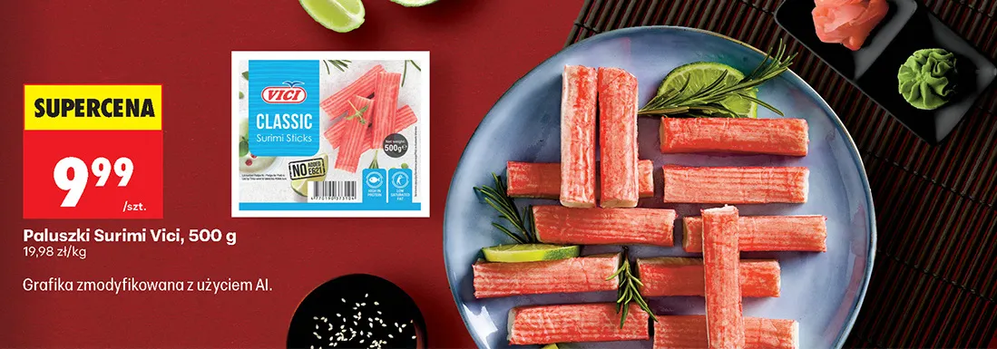 Paluszki surimi Vici Classic promocja w Biedronka