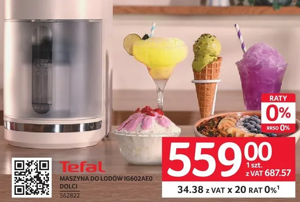 Maszyna do lodów Tefal IG602AE0 Dolci promocja w Selgros