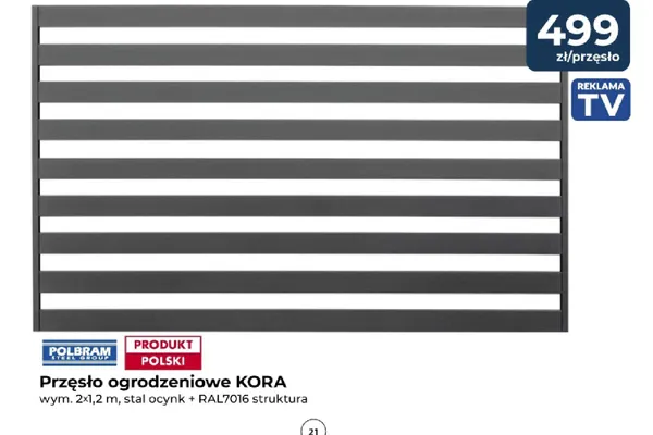 Przęsło ogrodzeniowe Kora promocja w PSB Mrówka