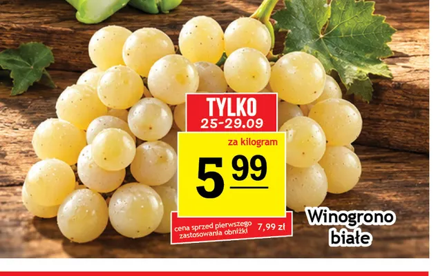 Winogrona białe promocja w Gram Market