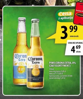 Piwo bezalkoholowe Corona Cero promocja w Arhelan