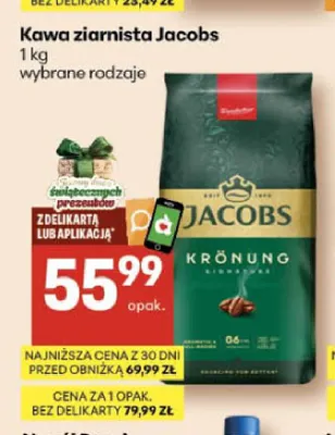 Kawa ziarnista Jacobs promocja w Delikatesy Centrum