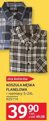 Koszula męska flanelowa mix kolorów rozmiary S-2XL 625114 promocja w Selgros