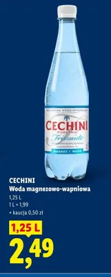 Woda magnezowo-wapniowa Cechini promocja w Lidl