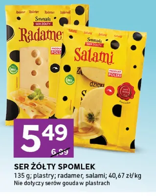 Ser żółty Spomlek promocja w Stokrotka