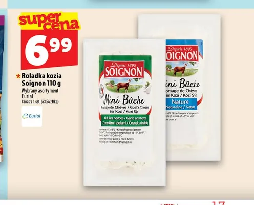 Roladka kozia z czosnkiem i ziołami Soignon promocja w TOPAZ