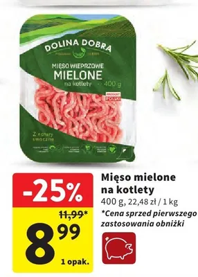 Mięso mielone na kotlet promocja w Intermarche