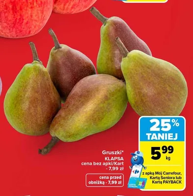 Gruszki Klapsa promocja w Carrefour