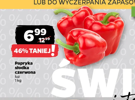 Papryka słodka czerwona promocja w Netto