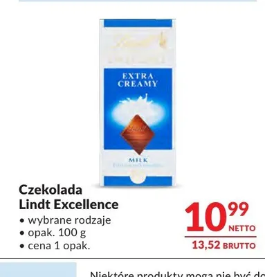 Czekolada Lindt Excellence promocja w Makro