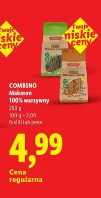 Makaron 100% warzywny fusilli Combino promocja w Lidl