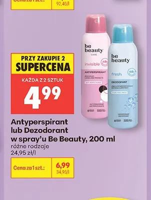 Dezodorant w spray'u Be Beauty promocja w Biedronka