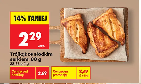 Trójkąt ze słodkim serkiem promocja w Biedronka