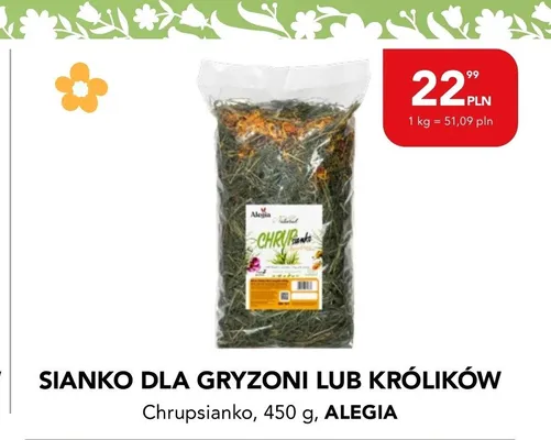 Sianko dla gryzoni i królików Alegia Chrupsianko promocja w Aquael zoo