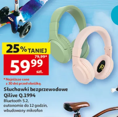 Słuchawki bezprzewodowe Qilive Q.1994 promocja w Auchan