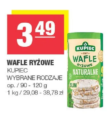Wafle ryżowe Kupiec promocja w SPAR