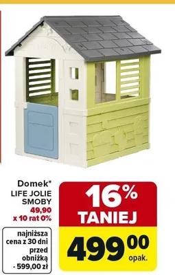Domek Life Jolie Smoby 49,90 x 10 rat 0% promocja w Carrefour