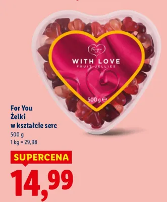 Żelki w kształcie serc promocja w Lidl