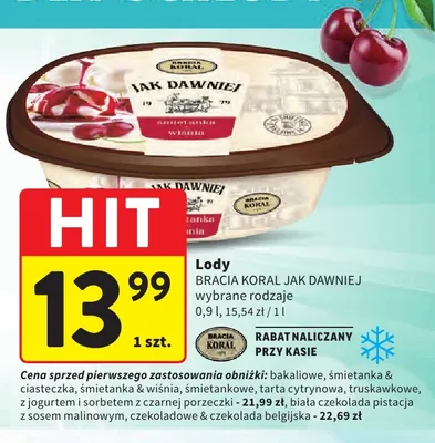 Lody bakaliowe Bracia Koral Jak Dawniej promocja w Intermarche