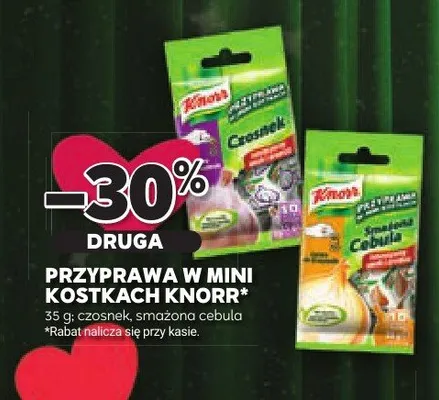 Przyprawa w mini kostkach Knorr czosnek, smażona cebula promocja w Stokrotka