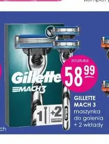 Maszynka do golenia Gillette Mach 3 + 2 wkłady promocja w Drogerie Jasmin