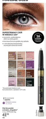 Cień do powiek w kredce Avon Power Stay Cool Silver promocja w AVON