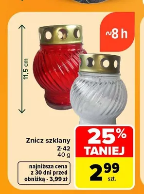 Znicz szklany Z-42 promocja w Carrefour