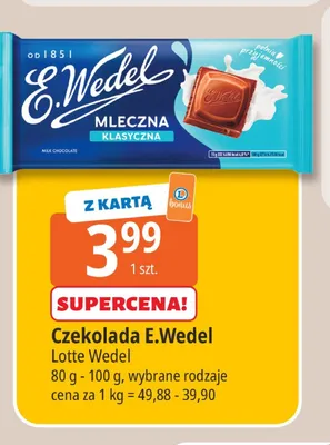 Czekolada E.Wedel promocja w Leclerc