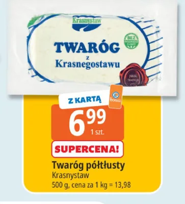 Twaróg półtłusty Krasnystaw promocja w Leclerc