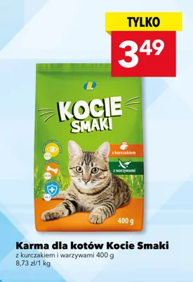 Karma dla kotów Kocie Smaki z kurczakiem i warzywami promocja w LEWIATAN