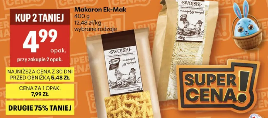 Makaron wybrane rodzaje promocja w Delikatesy Centrum