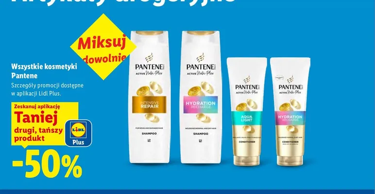 Szampon do włosów Pantene Hydration Recharge promocja w Lidl