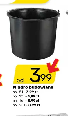Wiadro budowlane 16 l promocja w Bricomarche