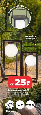 Lampion solarny LED 15x15x30cm Netto promocja w Netto