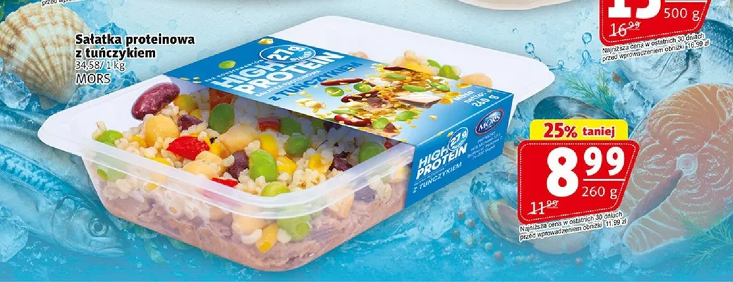 Sałatka proteinowa z tuńczykiem MORS promocja w Prim Market