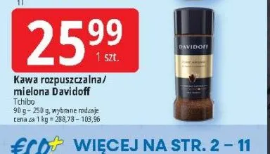 Kawa rozpuszczalna Davidoff promocja w Leclerc