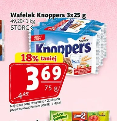 Wafelek Knoppers 3-pak promocja w Prim Market