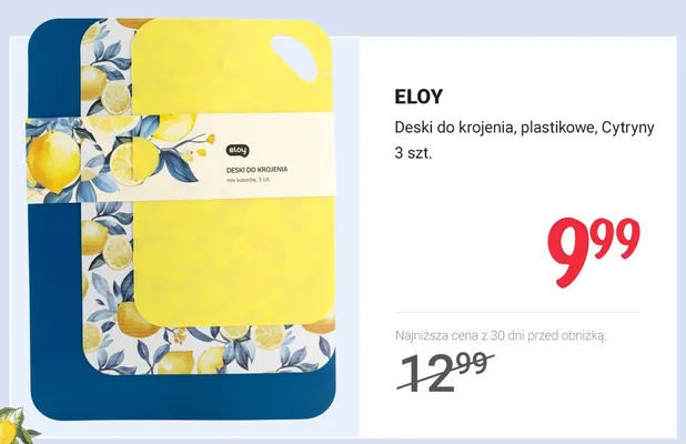 Deski do krojenia plastikowe ELOY Cytryny promocja w Rossmann