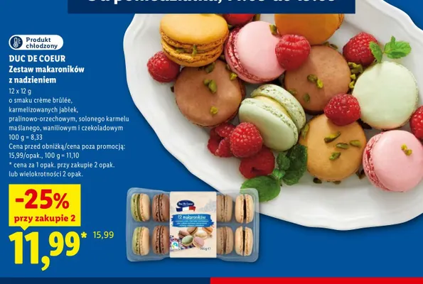 Zestaw makaroników z nadzieniem Duc De Coeur promocja w Lidl