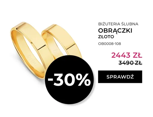 Obrączki ślubne złoto promocja w Briju