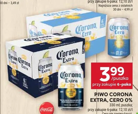 Piwo bezalkoholowe Corona Cero 0% promocja w Stokrotka