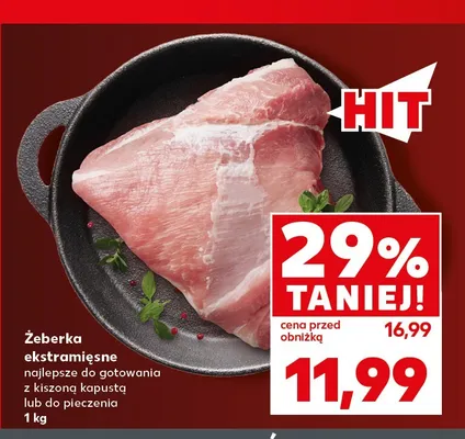 Żeberka ekstramięsne promocja w Kaufland