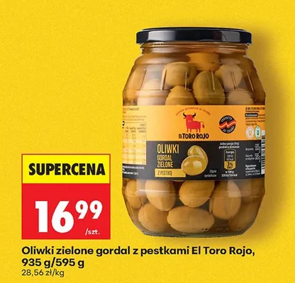 Oliwki zielone gordal z pestkami promocja w Biedronka