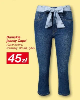 Jeansy damskie Capri różne kolory promocja w KiK