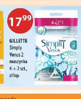 Simply Venus 2 maszynka 4 + 2szt. GILLETTE promocja w Drogerie Laboo
