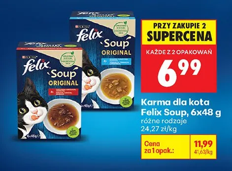 Karma dla kota Soup, różne rodzaje promocja w Biedronka