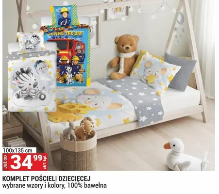 Komplet pościeli dziecięcej 100x135 cm promocja w Merkury Market