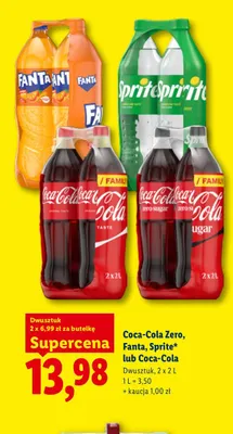Napój gazowany Coca-Cola 2-pak promocja w Lidl