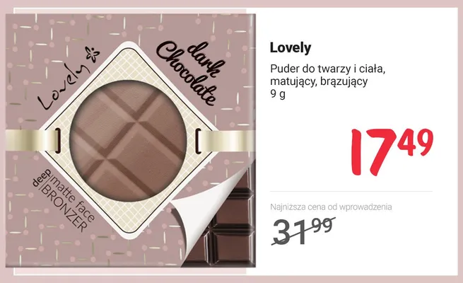 Puder do twarzy i ciała Lovely matujący brązujący promocja w Rossmann