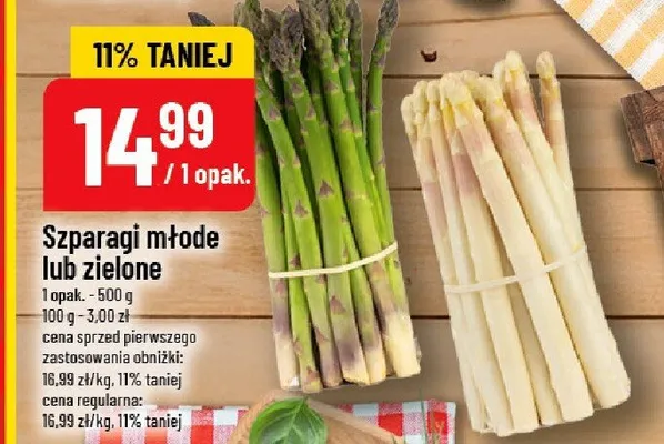 Szparagi zielone polska promocja w POLOmarket